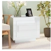 Image de Table basse blanc brillant 51x50x45 cm bois d ingénierie