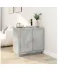 Image de Buffet Gris béton 80x40x75 cm Bois d ingénierie