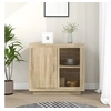 Image de Buffet Armoire Latérale Meuble de Rangement de Salle de Séjour Armoire de Rangement de Salon Maison Intérieur Chêne Sonoma 80x40x75 cm