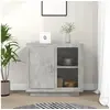 Image de Buffet Armoire Latérale Meuble de Rangement de Salle de Séjour Armoire de Rangement de Salon Maison Intérieur Gris Béton 80x40x75 cm