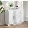 Image de Buffet blanc 92x35x75 cm bois d'ingénierie