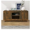 Image de Meuble TV Armoire Basse Centre de Divertissement Armoire Média Salon Salle de Séjour Intérieur Chêne Fumé 102x35x45 cm Bois d'Ingénierie