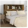 Image de Armoire de tête de lit Chêne fumé 140x18,5x104,5 cm