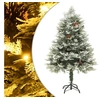 Image de Kerstboom met LED en dennenappels 150 cm PVC en PE groen344296