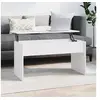 Image de Table Basse Table d'Appoint Bout de Canapé Table de Salon Meuble de Salon Salle de Séjour Intérieur Blanc 102x50,5x52,5 cm Bois d'Ingénierie