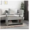 Image de Table basse Gris béton 102x50x52,5 cm Bois d'ingénierie