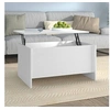 Image de Table Basse Table d'Appoint Bout de Canapé Table de Salon Meuble de Salon Salle de Séjour Intérieur Bois d'Ingénierie Blanc 80x55,5x41,5 cm
