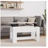 Image de Table basse blanc 101x49x52 cm bois d ingénierie