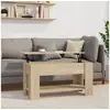 Image de Table basse chêne sonoma 101x49x52 cm bois d ingénierie
