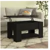 Image de Table basse noir 79x49x41 cm bois d ingénierie