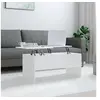 Image de Table Basse Table d'Appoint Bout de Canapé Meuble de Salon Table de Salon Intérieur Blanc Brillant 102x50,5x46,5 cm Bois d'Ingénierie