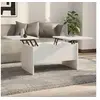 Image de Table Basse Table d'Appoint Bout de Canapé Table de Salon Meuble de Salon Salle de Séjour Intérieur Bois d'Ingénierie Blanc 80x50x42,5 cm