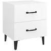 Image de Table de chevet Blanc 40x35x47,5 cm