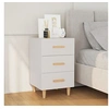 Image de Table de chevet blanc 40x40x66 cm bois d'ingénierie812078