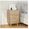 Image de Nachtkastje 40x40x66 cm bewerkt hout sonoma eikenkleurig812081
