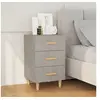 Image de Table de chevet gris béton 40x40x66 cm bois d'ingénierie812082