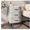Image de Table de chevet gris béton 40x40x66 cm bois d ingénierie