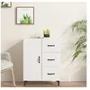 Image de Buffet Armoire de Rangement Organisateur de Maison Meuble de Rangement Armoire de Salon Intérieur Blanc 69,5x34x90 cm Bois d'Ingénierie