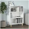 Image de Buffet Armoire de Rangement Organisateur de Maison Meuble de Rangement Armoire de Salon Intérieur Blanc Bois d'Ingénierie 69,5x32,5x90 cm