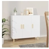 Image de Buffet blanc 90x34x80 cm bois d ingénierie