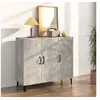 Image de Buffet gris béton 90x34x80 cm bois d ingénierie