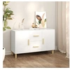 Image de Buffet blanc 100x36x60 cm bois d ingénierie