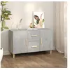 Image de Buffet gris béton 100x36x60 cm bois d'ingénierie812514