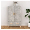 Image de Buffet haut Gris béton 70x31x115 cm Bois d ingénierie