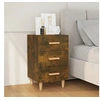Image de Table de chevet chêne fumé 40x40x66 cm bois d'ingénierie817321