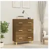 Image de Buffet Chêne marron 70x34x90 cm Bois d ingénierie