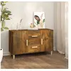 Image de Buffet chêne fumé 100x36x60 cm bois d ingénierie