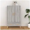 Image de Buffet Sonoma gris 70x31x115 cm Bois d ingénierie
