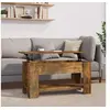 Image de Table basse Chêne fumé 101x49x52 cm Bois d ingénierie