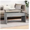 Image de Table Basse Table d'Appoint Bout de Canapé Meuble de Salon Salle de Séjour Intérieur Sonoma Gris 102x50,5x52,5 cm Bois d'Ingénierie