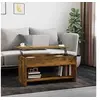 Image de Salontafel 102x50x52,5 cm bewerkt hout gerookt eikenkleurig819290