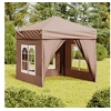 Image de Partytent inklapbaar met zijwanden 2x2 m taupe93505