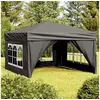 Image de Tente de Réception Pliable avec Parois Belvédère de Camping Pavillon d'Extérieur Tonnelle de Jardin Chapiteau Patio 93523