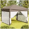 Image de Partytent inklapbaar met zijwanden 3x3 m taupe93533