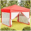Image de Tente de Réception Pliable avec Parois Belvédère de Camping Pavillon d'Extérieur Tonnelle de Jardin Chapiteau Patio 93534