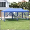 Image de Partytent inklapbaar met zijwanden 3x6 m blauw93549