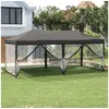 Image de Tente de réception pliable avec parois Anthracite 3x6 m
