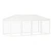 Image de Tente de réception pliable avec parois Blanc 3x6 m