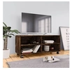 Image de Meuble TV sur roulettes Chêne fumé 90x35x35cm Bois d ingénierie