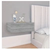 Image de Tables de chevet flottantes 2 pcs Sonoma gris 40x30x15 cm