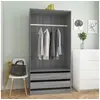 Image de Garde robe Sonoma gris 100x50x200 cm Bois d ingénierie