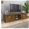 Image de Meuble TV Chêne fumé 140x40x35,5 cm Bois d ingénierie