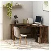 Image de Bureau d'angle chêne fumé 120x140x75 cm bois d'ingénierie