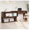 Image de Bureau d'angle Chêne fumé 200x50x76 cm Bois d'ingénierie