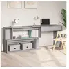 Image de Bureau d'angle Sonoma gris 200x50x76 cm Bois d'ingénierie