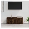 Image de meuble tv bois 80x34x30 bois, gris chene fume, bois, chene